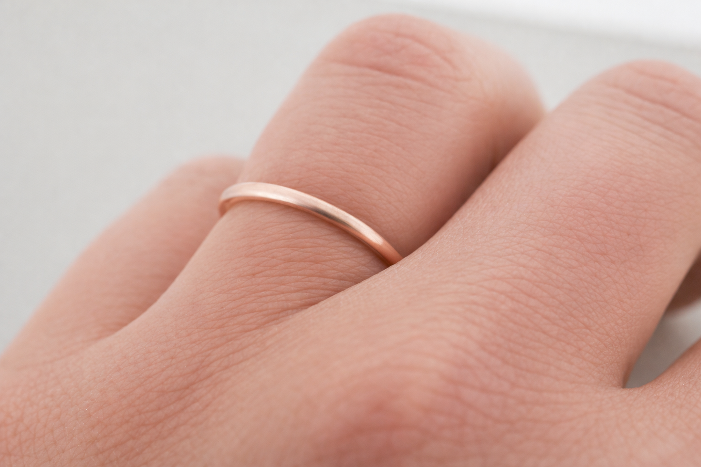 Schmale Eheringe aus Rotgold (2/2mm)