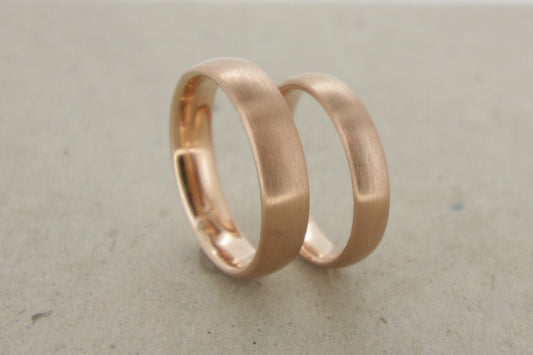Rotgold Eheringe (333/585/750) | schlicht und matt