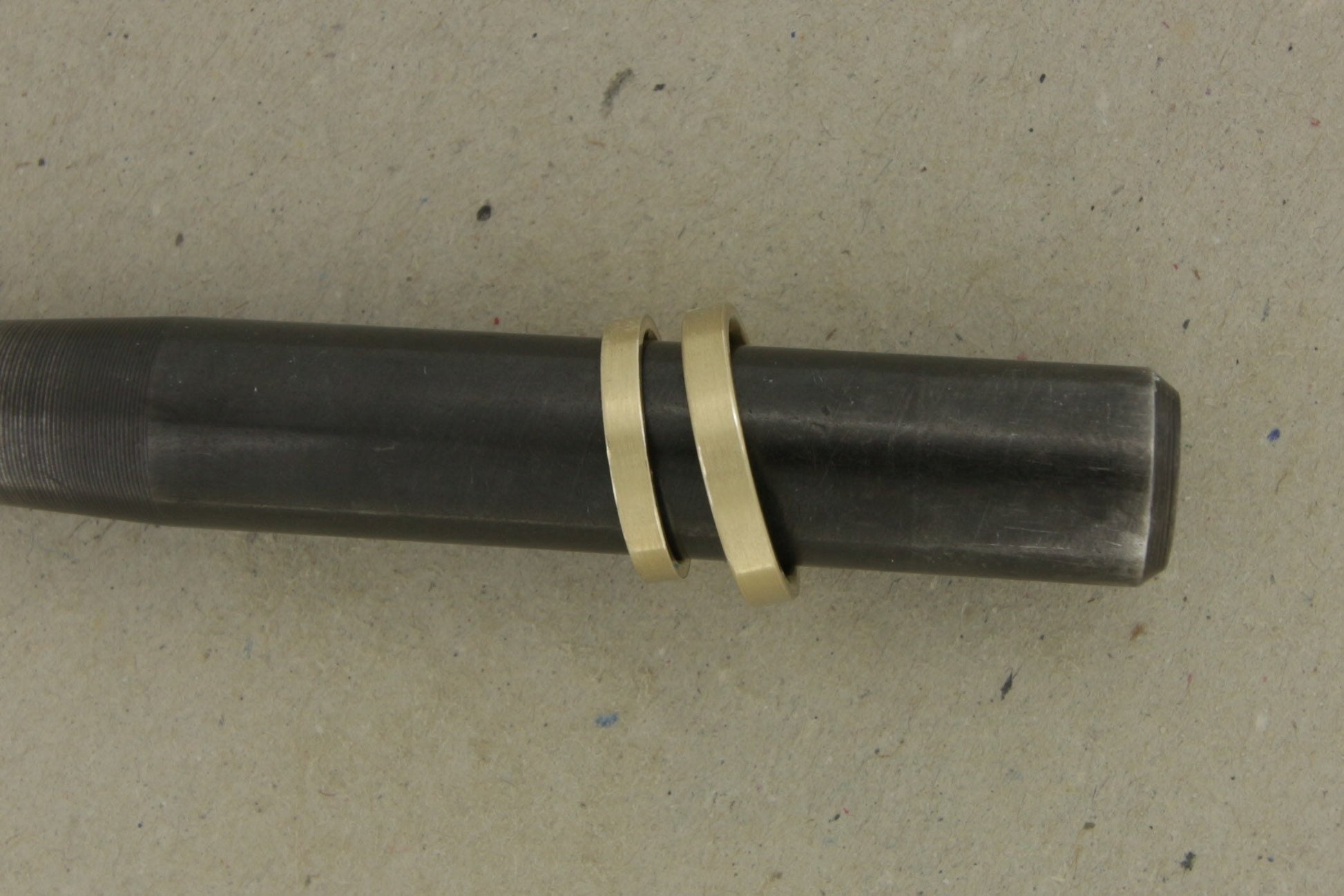 Eheringe Gelbgold gerade und eckig gearbeitet in 585 Gelbgold 2,5 mm und 3 mm