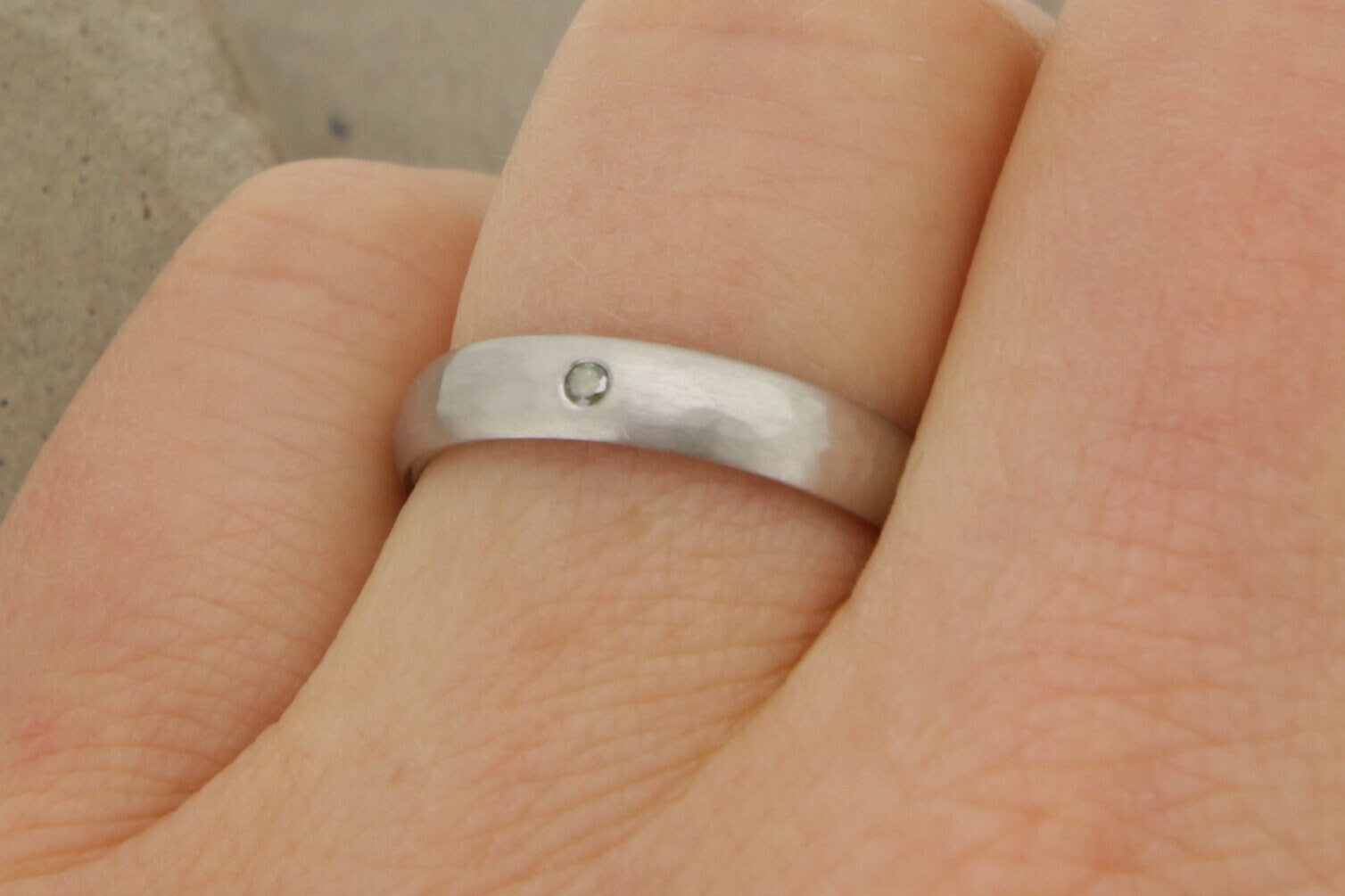 Eheringe Platin, Weißgold, Hammerschlag