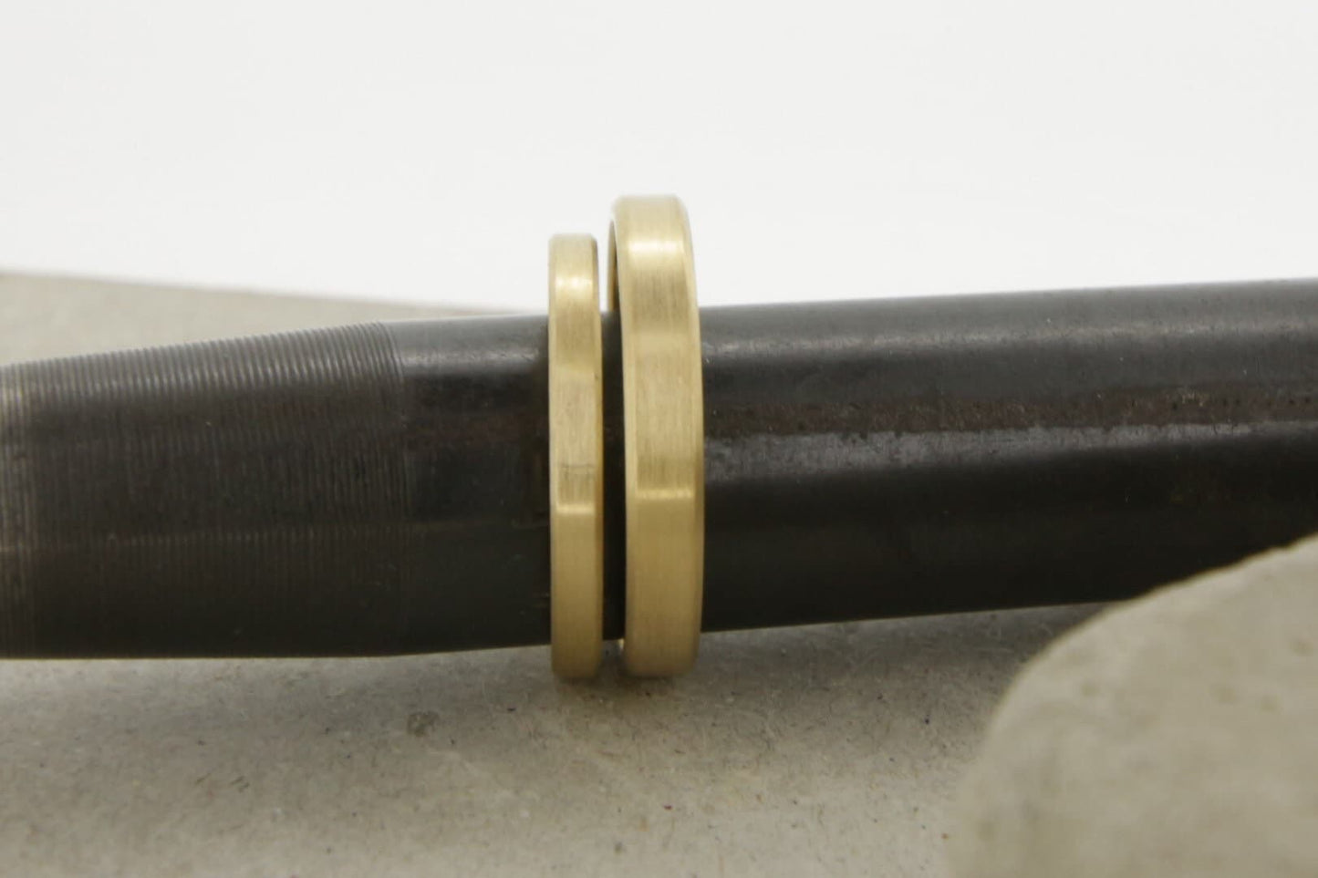 Eheringe Gelbgold, gerade, mattiert