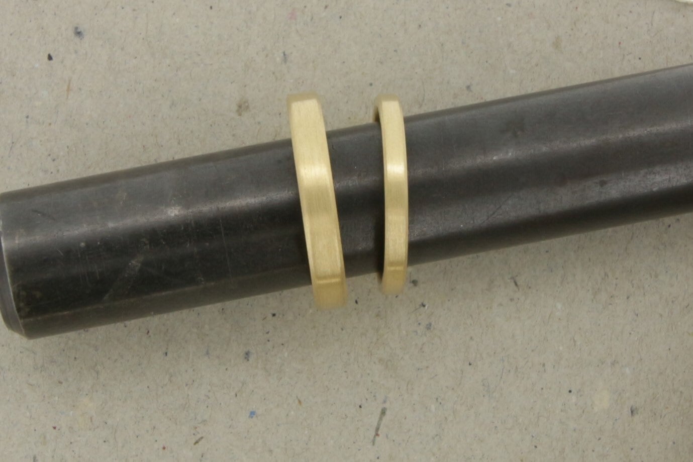 Eheringe Gelbgold, gerade, mattiert