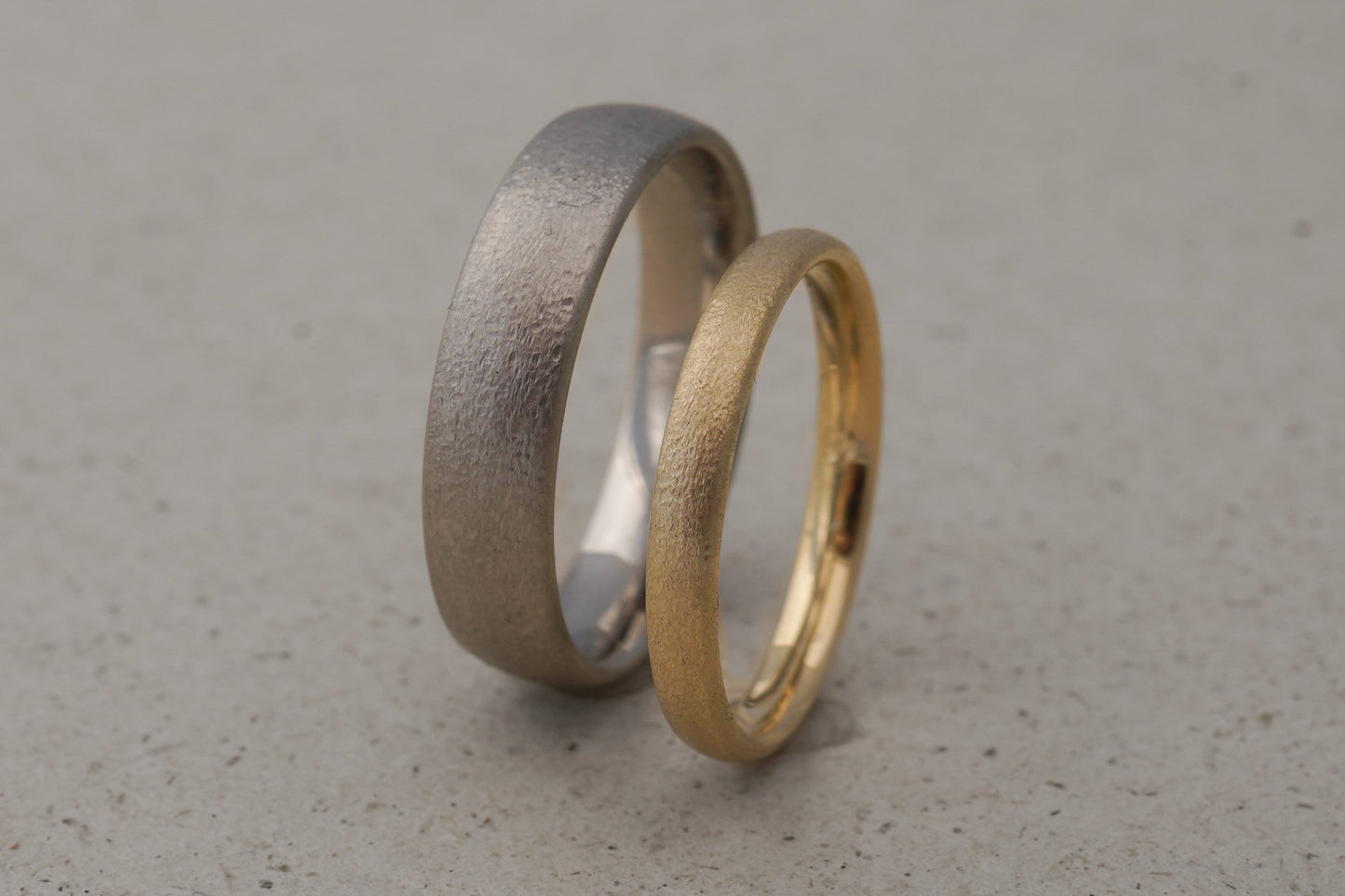 Trauringe Gelbgold und Platin