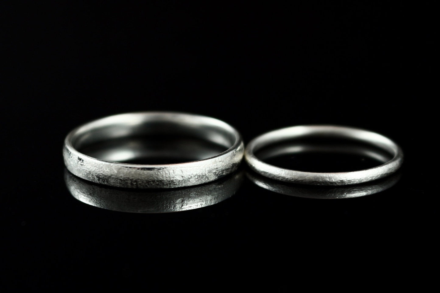 Eheringe Silber (925) | gefräste Oberfläche | Trauringe mit Struktur - Goldschmiede Miret