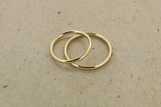 Gelbgold Eheringe (333/585/750/Fairtrade) | 2 mm schmal | oval, matt, poliert, klassisch - Goldschmiede Miret