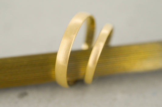 Gelbgold Eheringe (333/585/750/Fairtrade) | schlicht und matt - Goldschmiede Miret