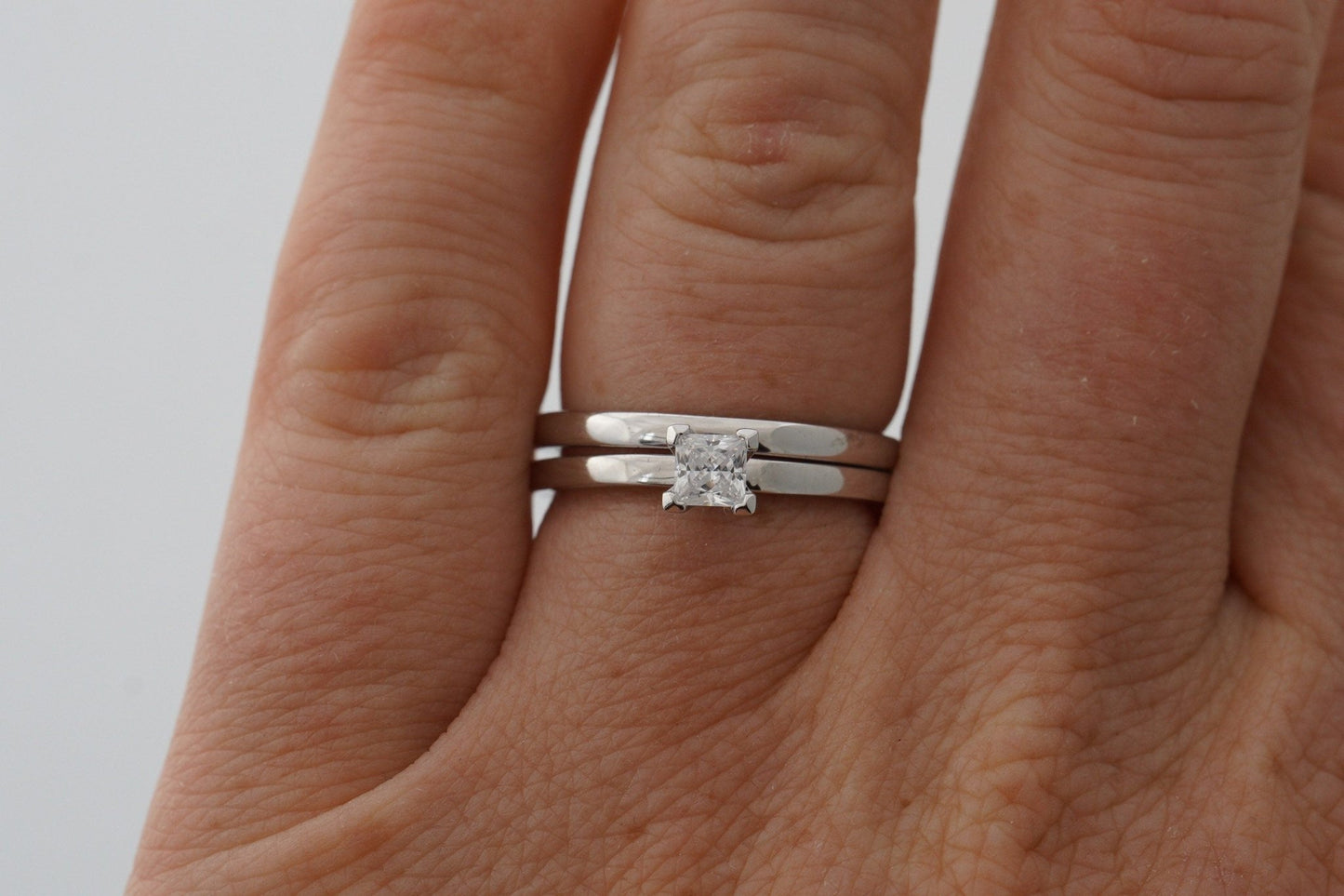 Platin Verlobungsring (950) | quadratischer Brillant - Goldschmiede Miret