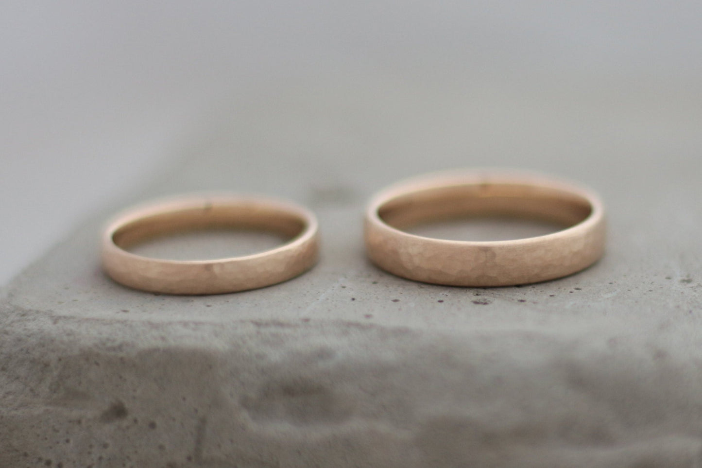 Roségold Eheringe (333/585/750) | gehämmert, oval, rund, abgerundet, gewölbt - Goldschmiede Miret
