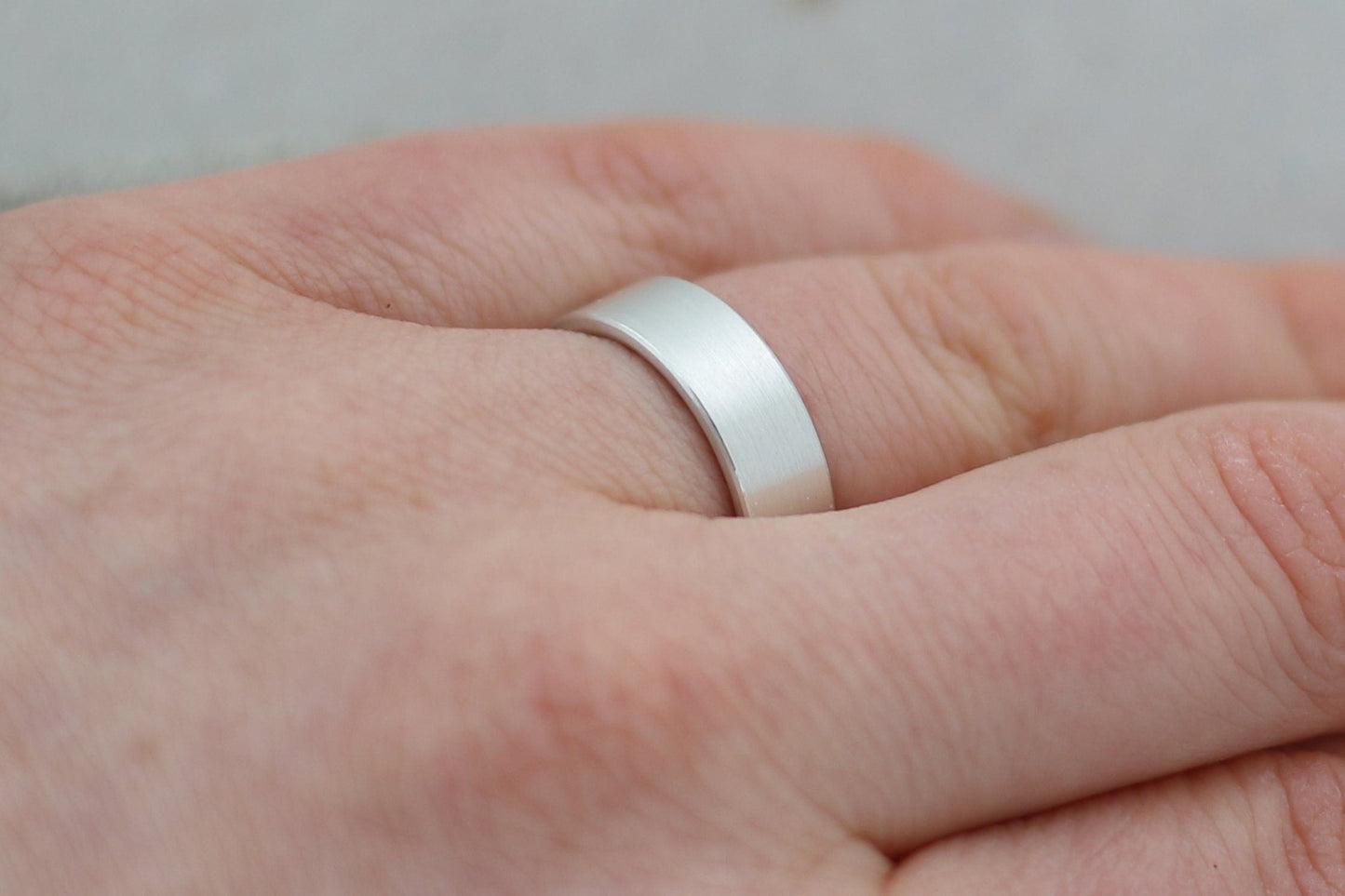 Silber Eheringe (925) | gerade, matt, breit | 6mm | kantig, schlicht - Goldschmiede Miret