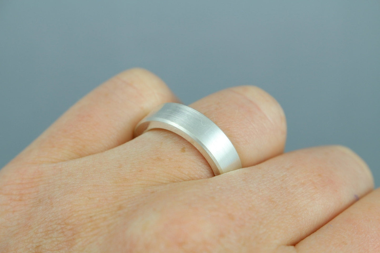 Silber Eheringe (925) | schmal, breit, gerade, kantig, schlicht, geradlinig - Goldschmiede Miret