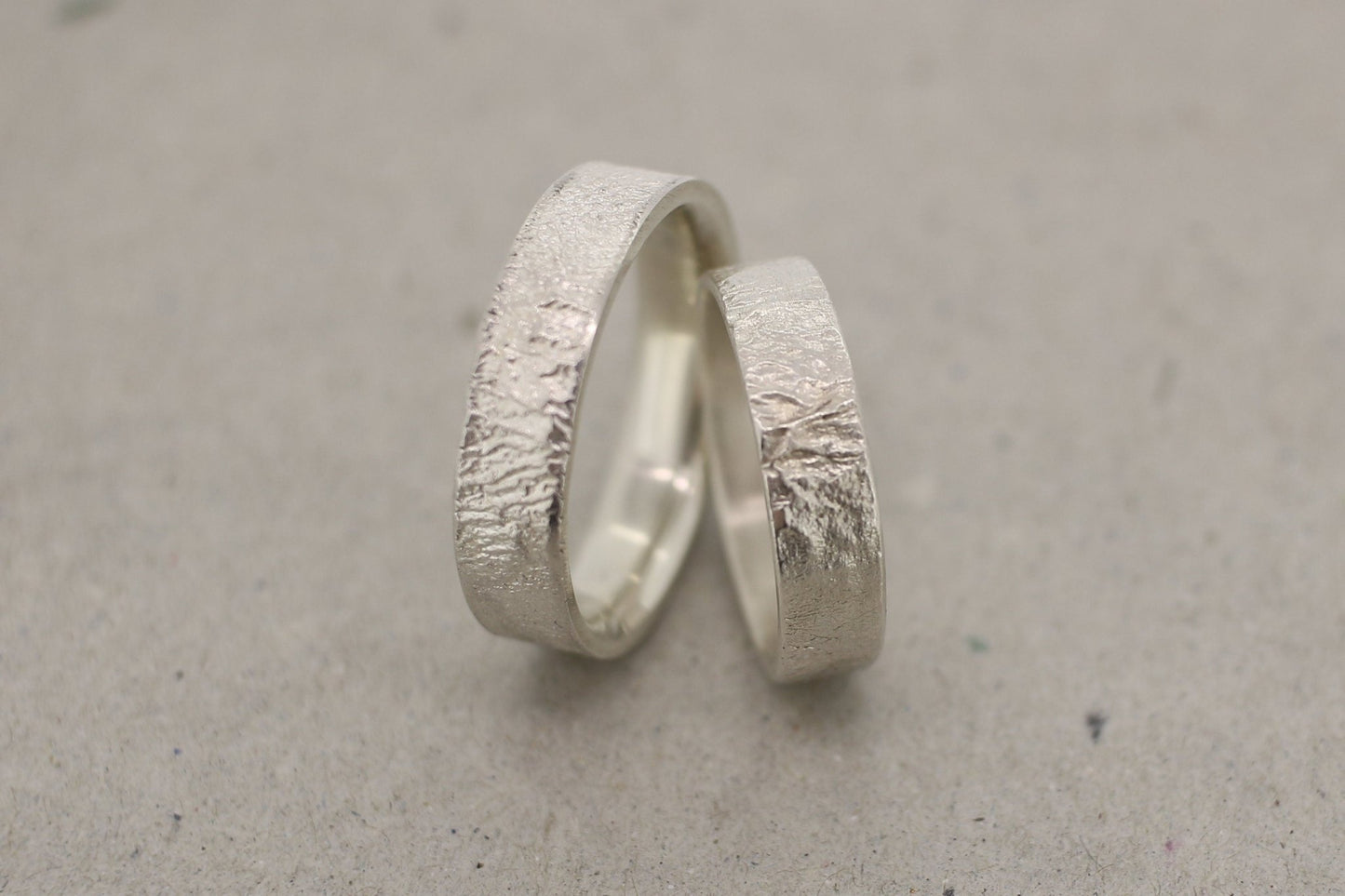 Silber Eheringe (925) | Struktur - Goldschmiede Miret