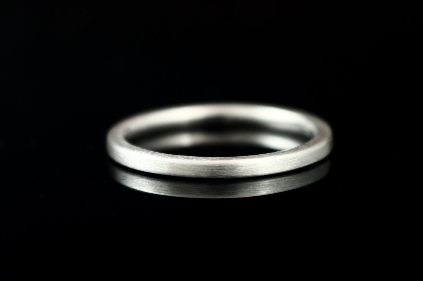 Silber Eheringe (935) | 1,5mm und 2mm | gerade, matt kantiges Profil - Goldschmiede Miret