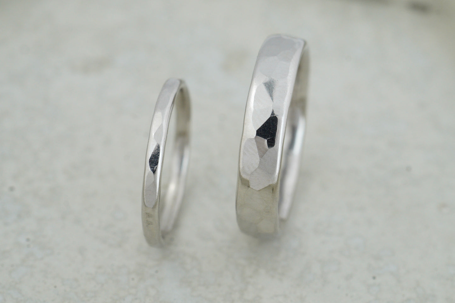 Platineheringe poliert und gehämmert (2/4,5mm)