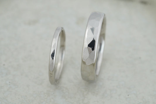 Platineheringe poliert und gehämmert (2/4,5mm)