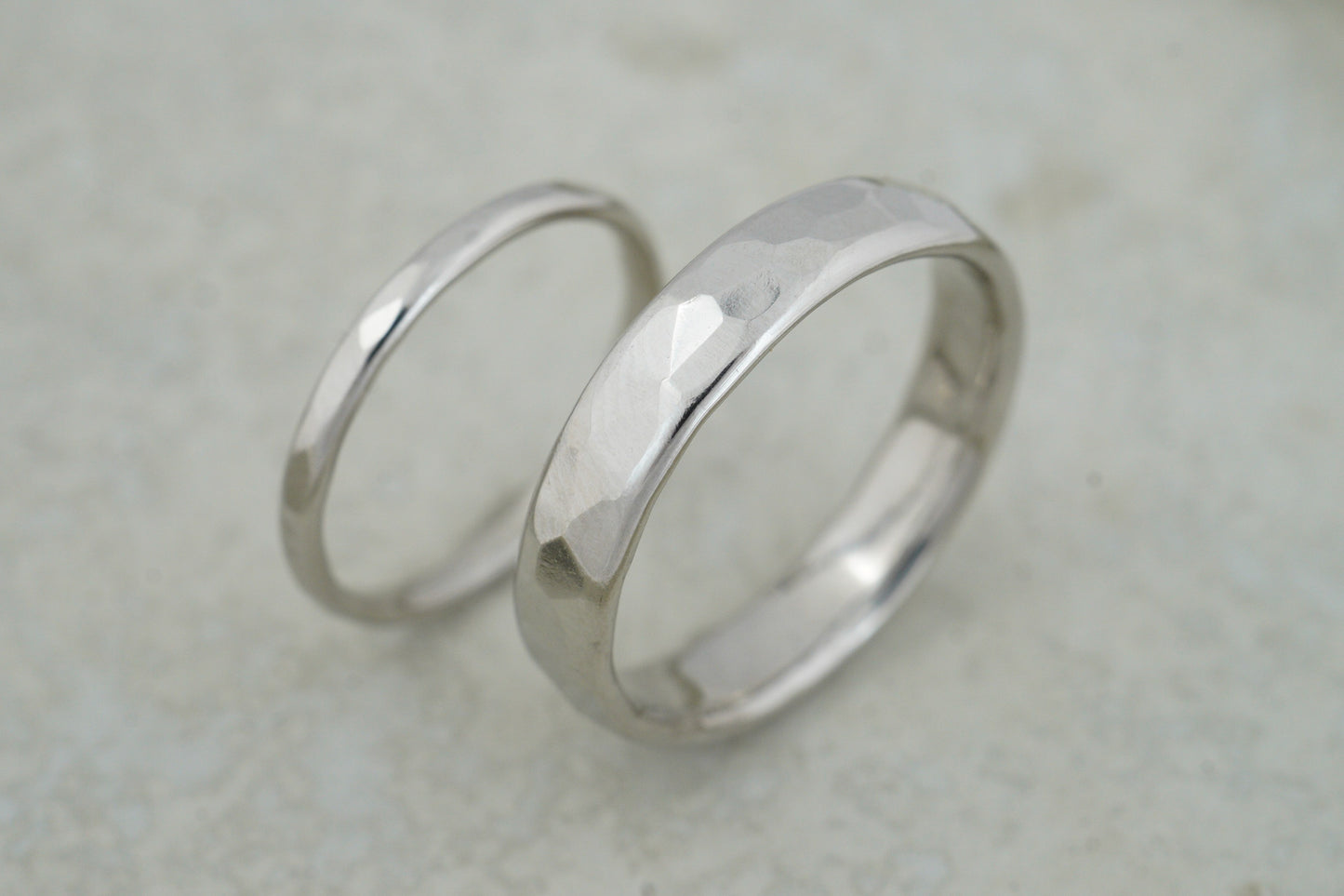 Platineheringe poliert und gehämmert (2/4,5mm)