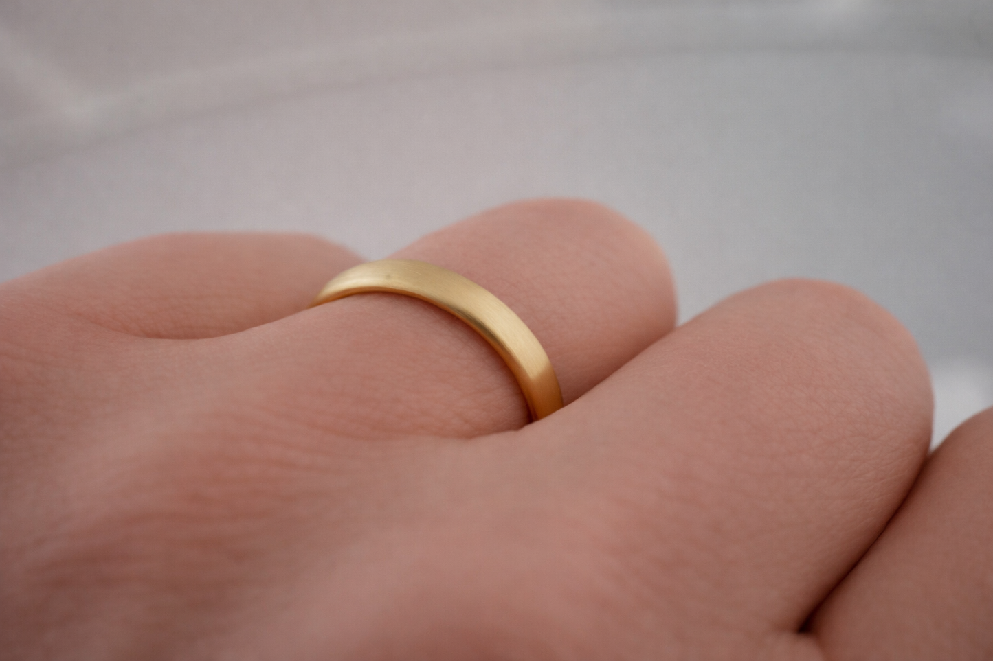 Gelbgold Eheringe, oval, schlicht (3,5/4,5mm)