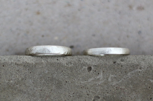 Eheringe Silber mit strukturierter Oberfläche 3 mm 4mm Hamburg