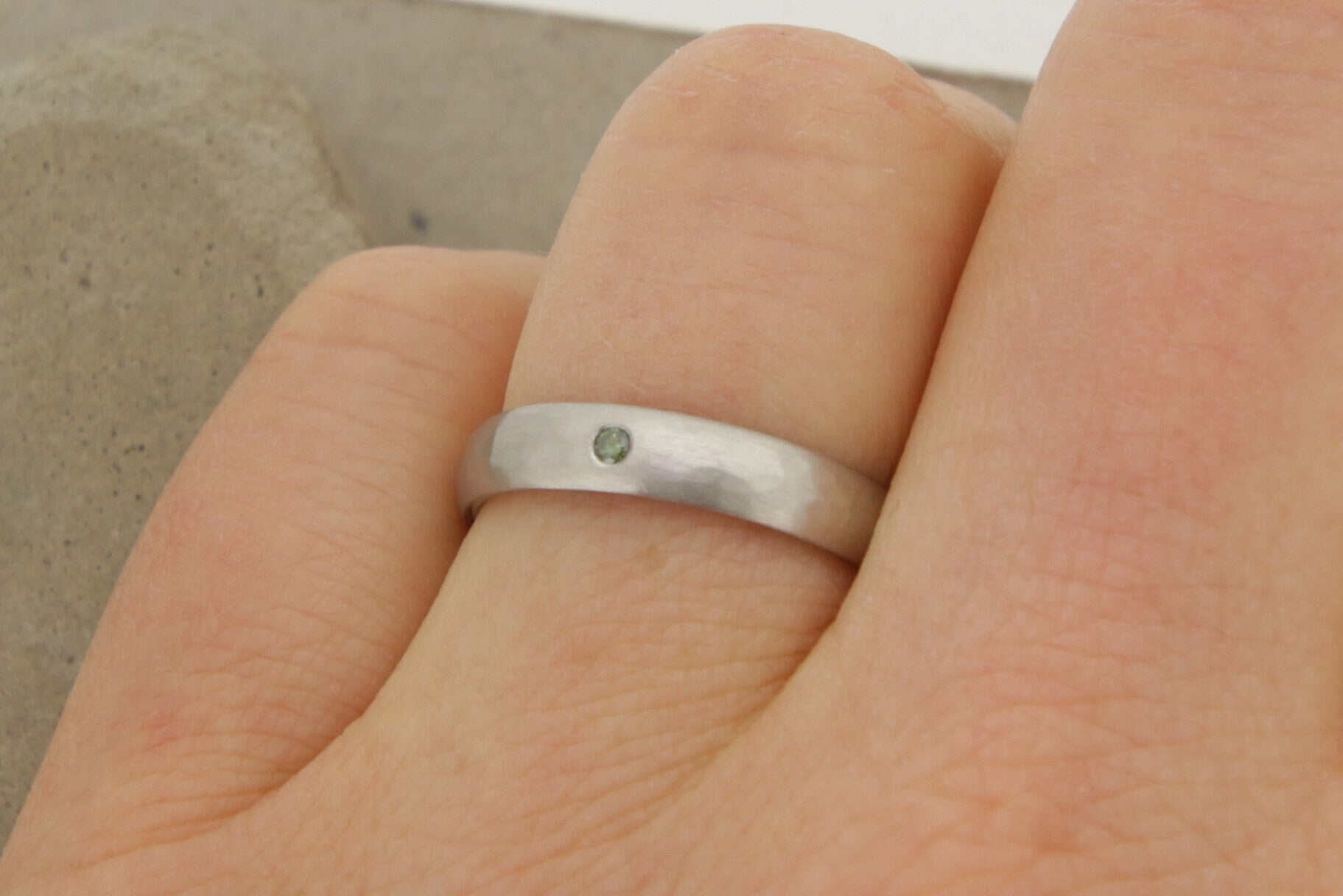 Eheringe Platin, Weißgold, Hammerschlag