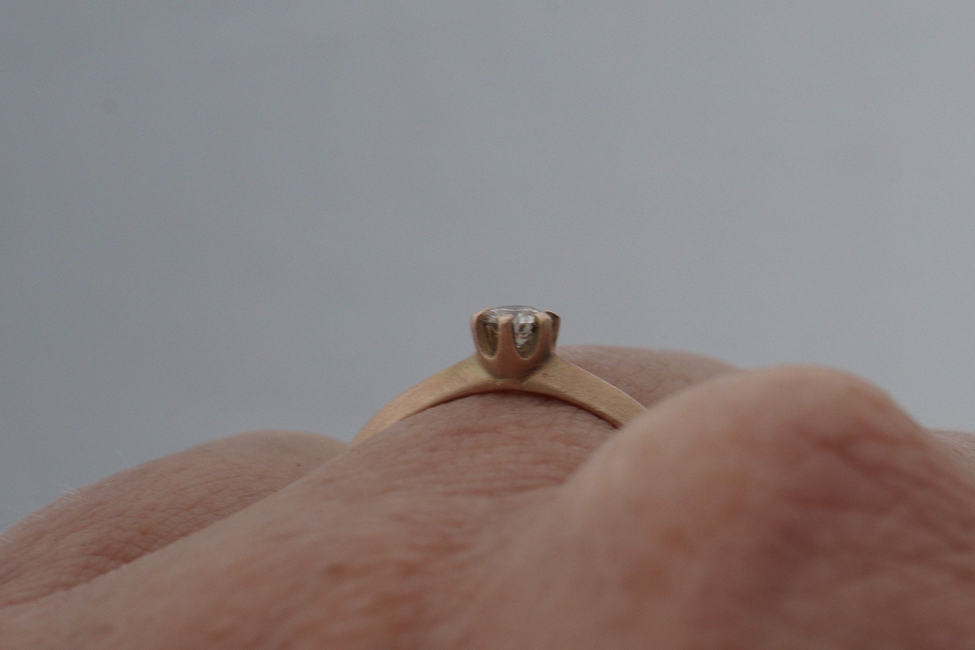 Roségold Antragsring (585) | mit 6 Krappen