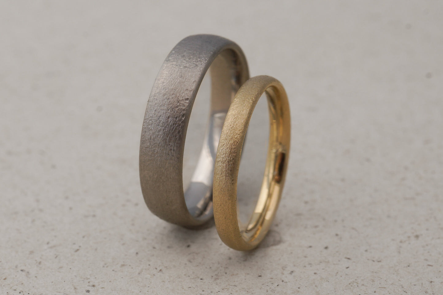 Trauringe Gelbgold und Platin