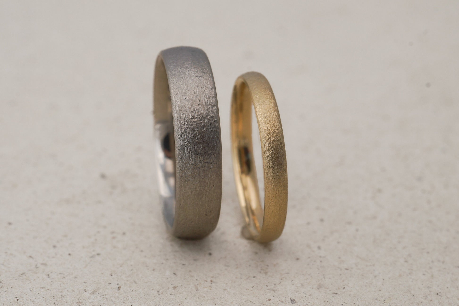 Trauringe Gelbgold und Platin