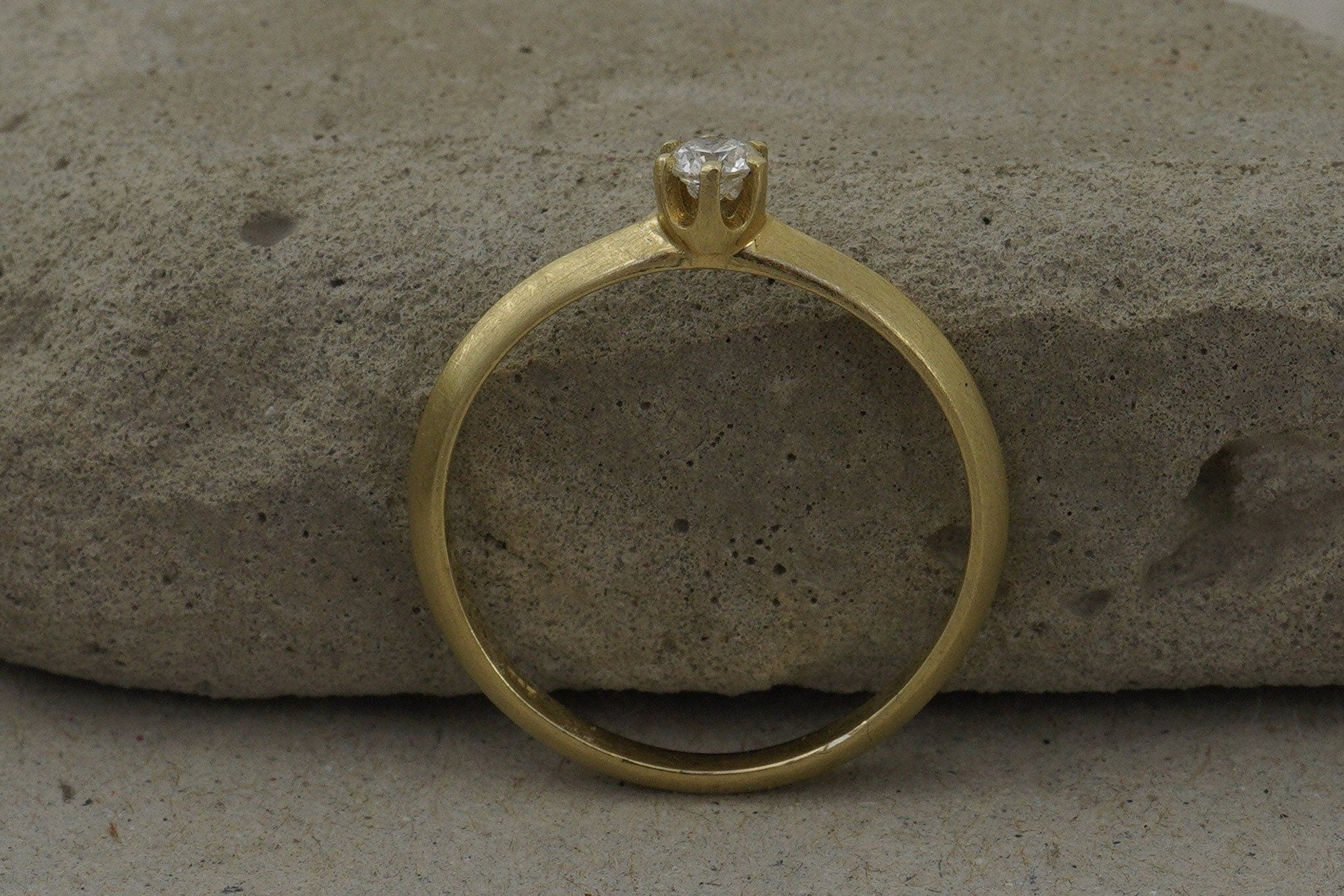 Gelbgold Antragsring (585) | mit 6 Krappen - Goldschmiede Miret