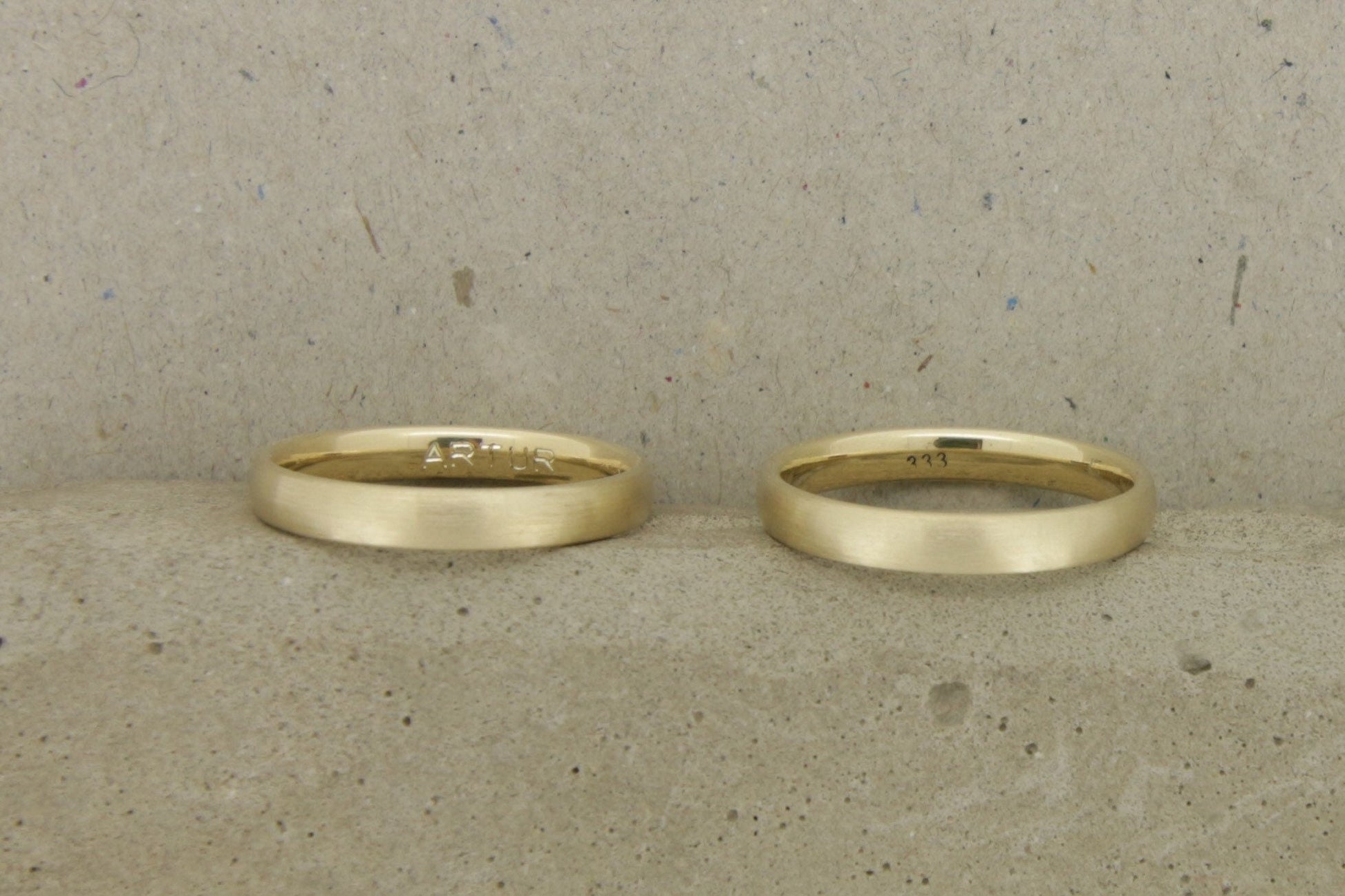 Gelbgold Eheringe (333/585/750) | klassisch, oval - Goldschmiede Miret