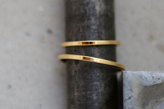 Gelbgold Eheringe (333/585/750/Fairtrade) |1,5mm schmal | gerades Profil - Goldschmiede Miret
