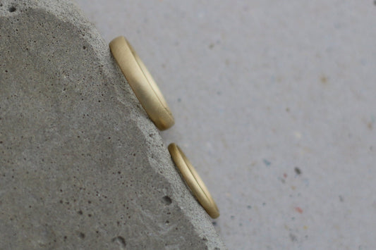 Gelbgold Eheringe (585/750) | Fairtrade | schmal, breit, schlicht, gewölbt, klassisch - Goldschmiede Miret