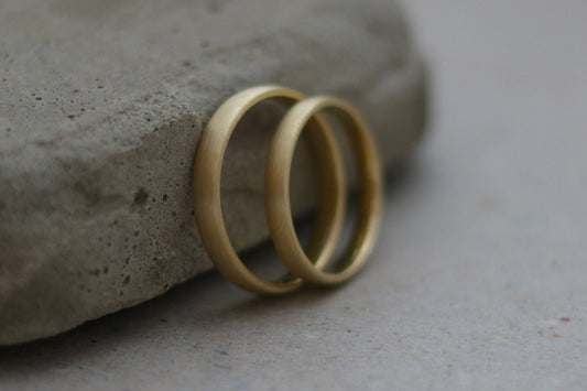 Gelbgold Eheringe (alle Legierungen) | klassisch, oval - Goldschmiede Miret