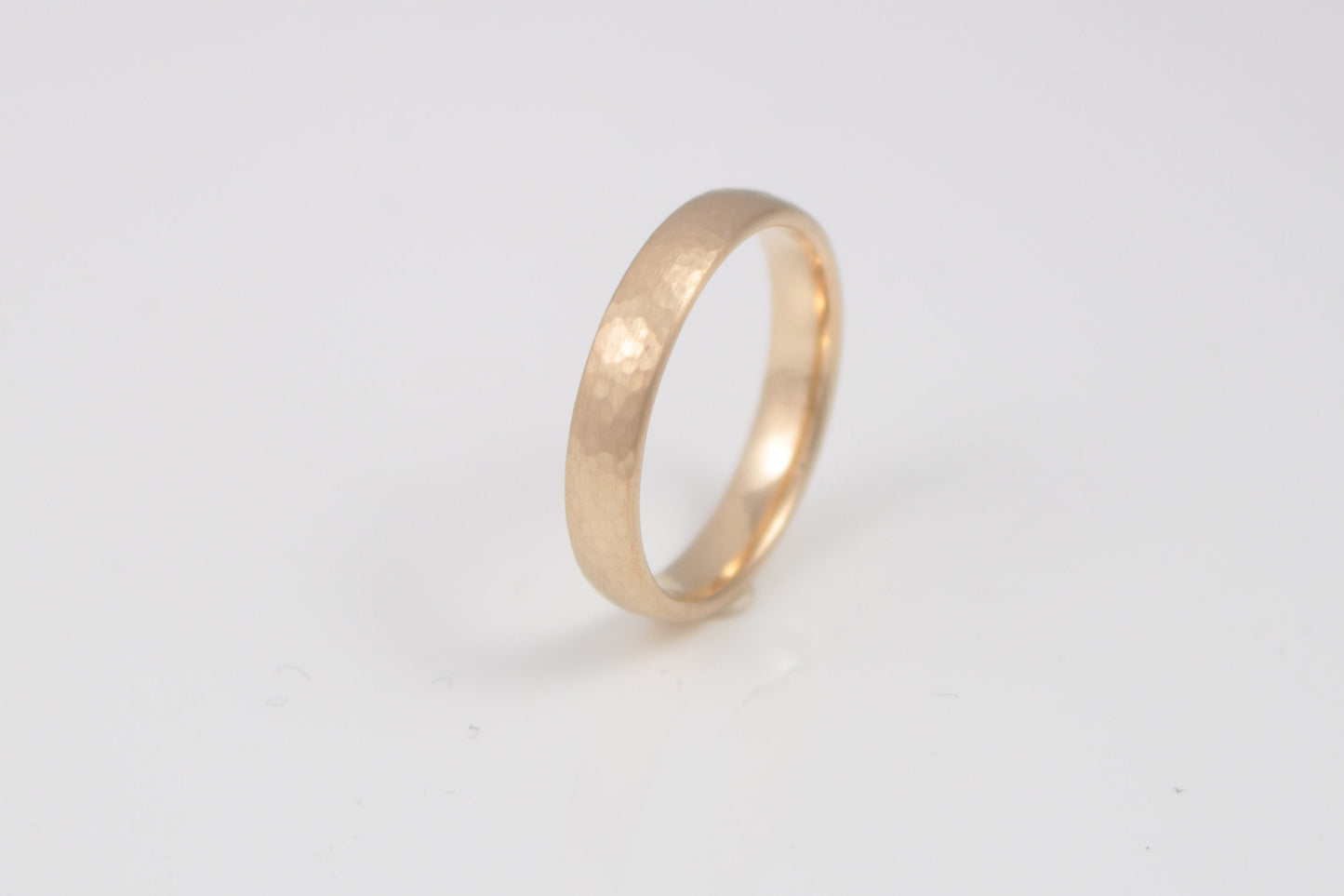 Roségold Eheringe | gehämmert, oval rund, abgerundet, gewölbt