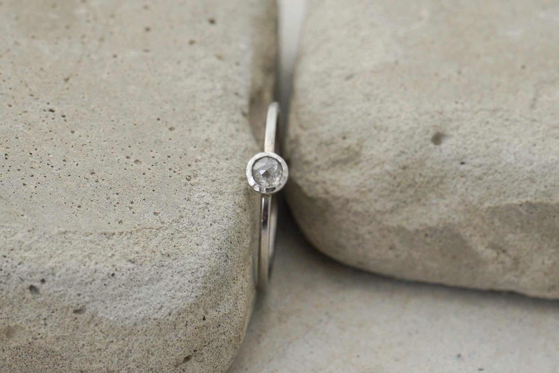 Platin Vorsteckring (950) | Stapelring | Diamantrose - Goldschmiede Miret