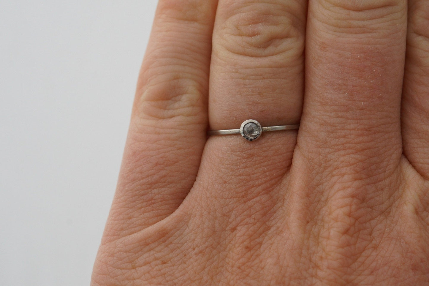Platin Vorsteckring (950) | Stapelring | Diamantrose - Goldschmiede Miret