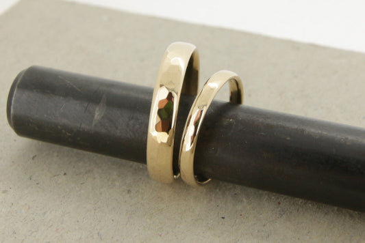Roségold Eheringe (333/585/750) | gehämmert | Hammerschlag | oval, rund, abgerundet, gewölbt - Goldschmiede Miret