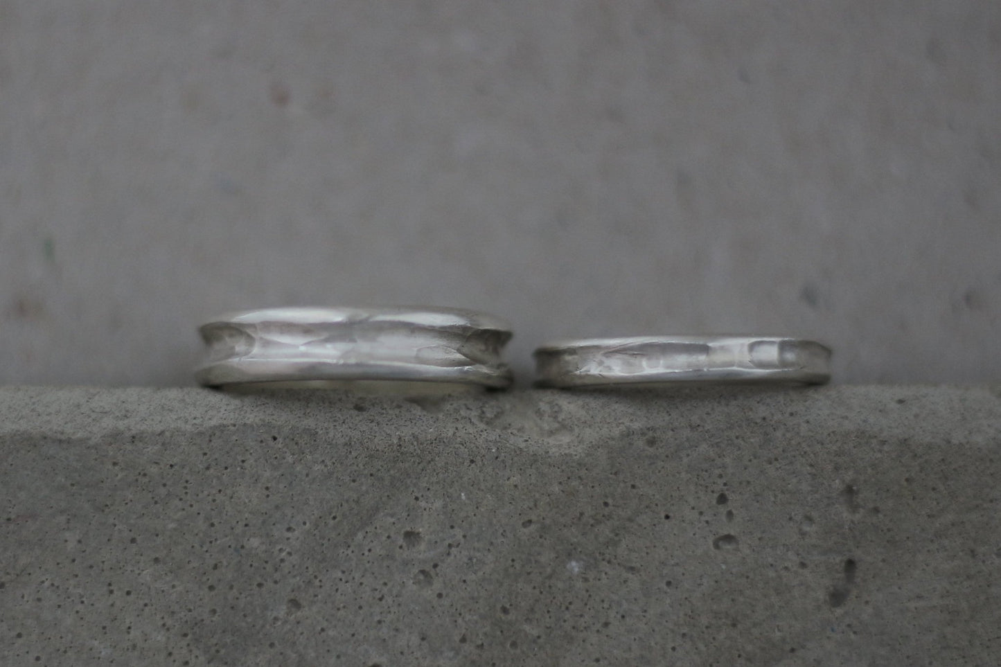 Silber Eheringe (925) | außergewöhnlich Trauringe | schlicht, organisch - Goldschmiede Miret