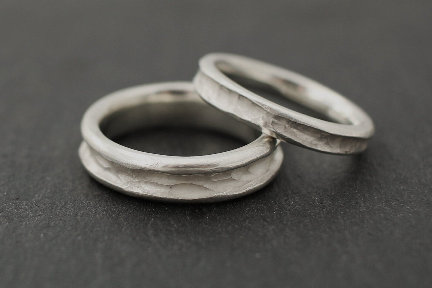 Silber Eheringe (925) | außergewöhnlich Trauringe | schlicht, organisch - Goldschmiede Miret
