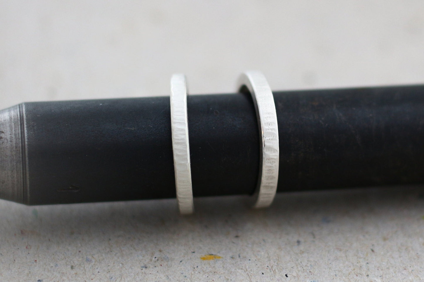 Silber Eheringe (925) | gehämmert, strukturiert - Goldschmiede Miret