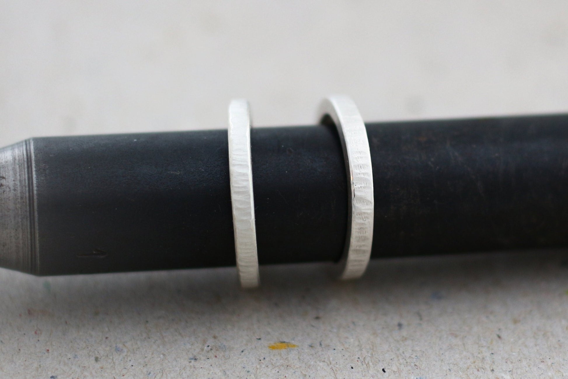 Silber Eheringe (925) | gehämmert, strukturiert - Goldschmiede Miret