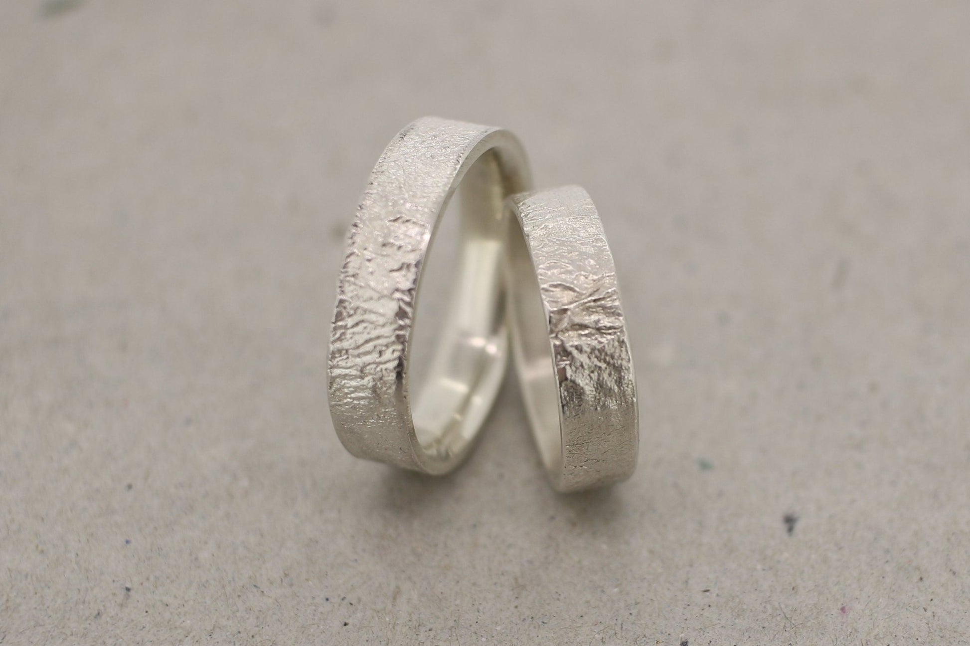 Silber Eheringe (925) | Struktur - Goldschmiede Miret