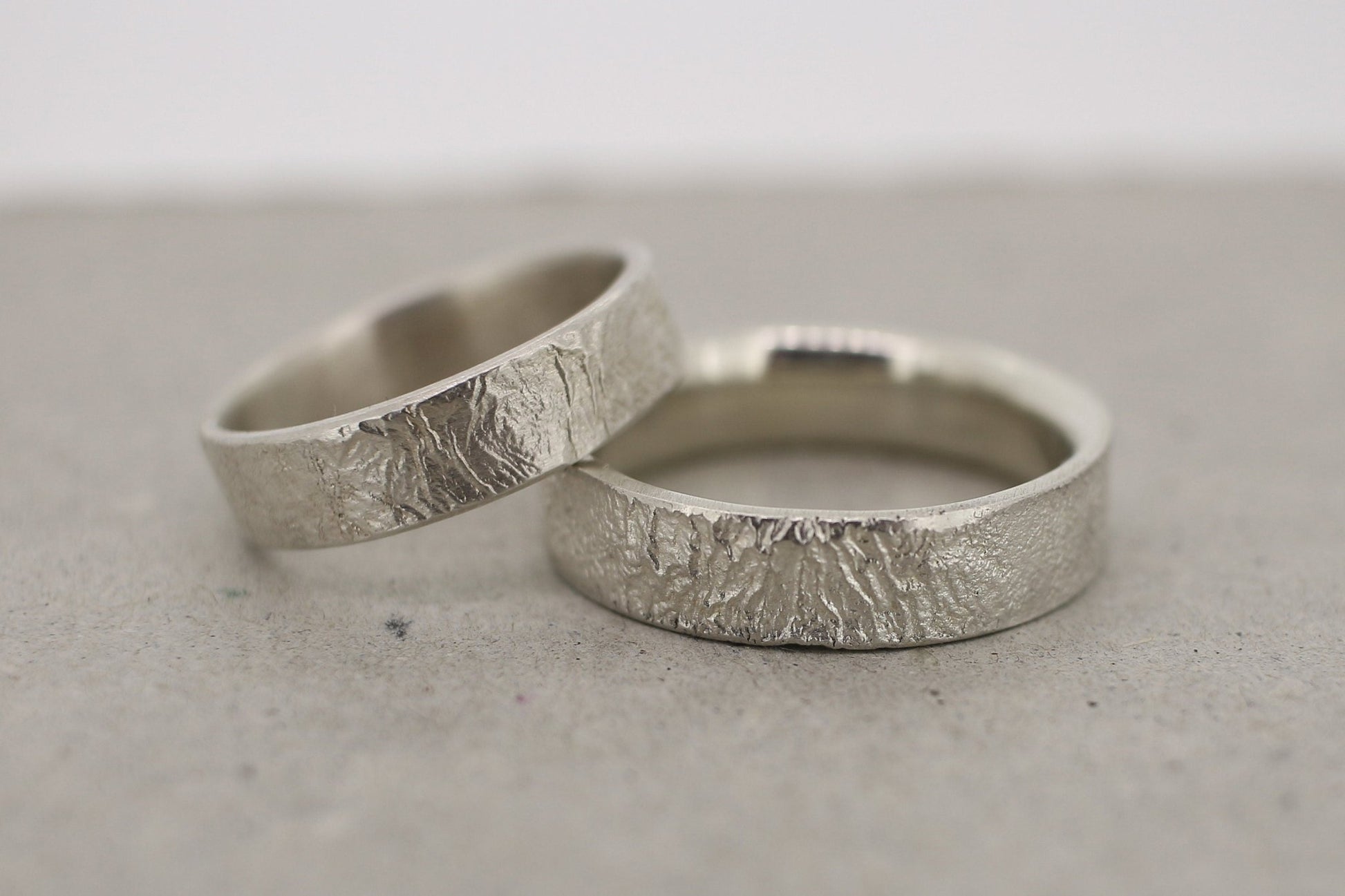 Silber Eheringe (925) | Struktur - Goldschmiede Miret
