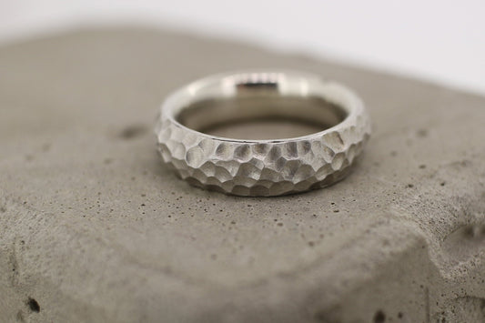 Silberring | Männerring | Oberflächenstruktur - Goldschmiede Miret