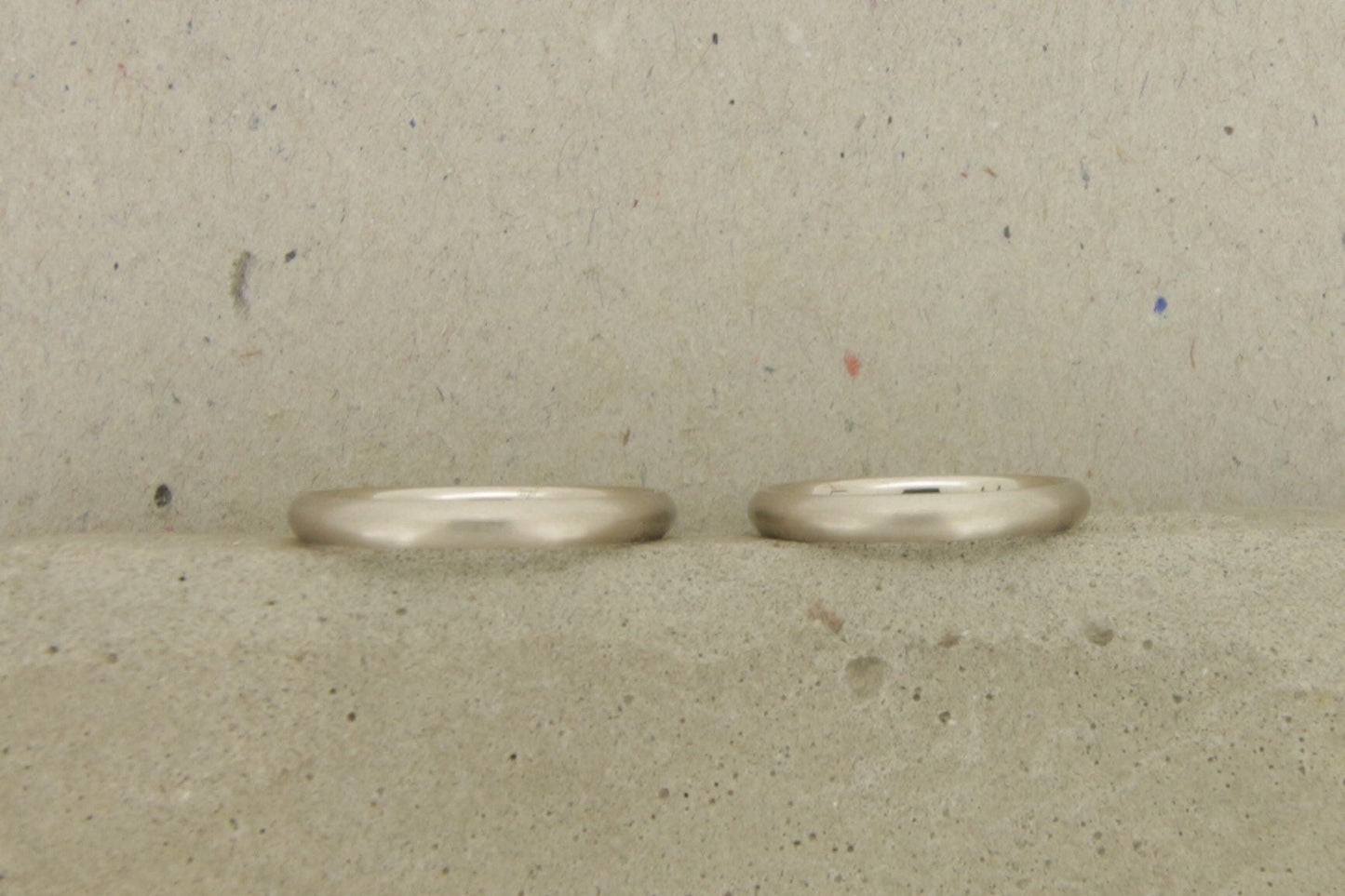 Weißgold Eheringe (333/585/750/Fairtrade) | 3mm | schmal, oval, gerundet, klassisch - Goldschmiede Miret