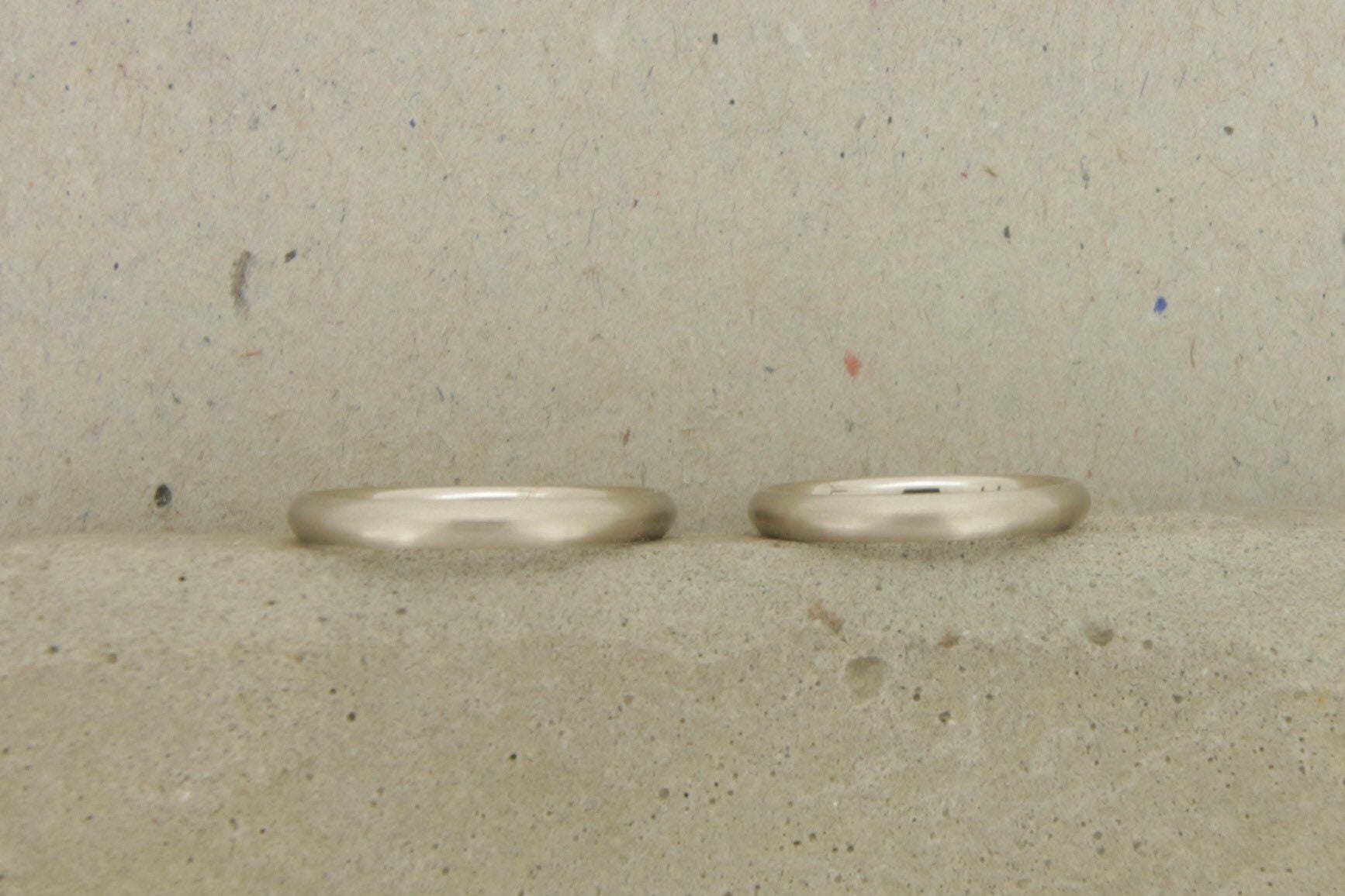 Weißgold Eheringe (333/585/750/Fairtrade) | 3mm | schmal, oval, gerundet, klassisch - Goldschmiede Miret